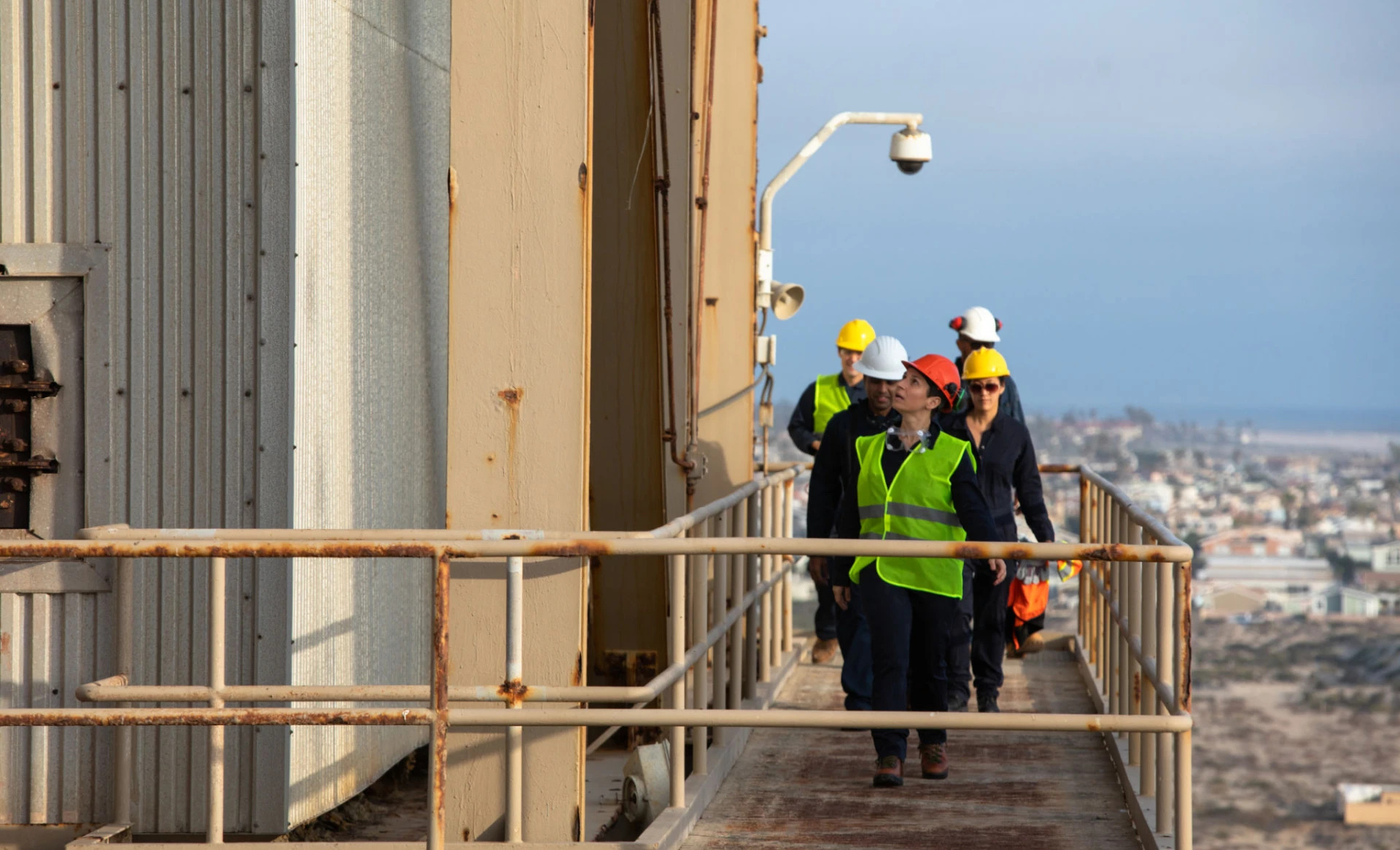 Safety gear worn by workers on site